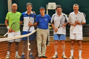 I finalisti del doppio maschile al Memorial Schiavon torneo all'Eurotennis Club Treviso