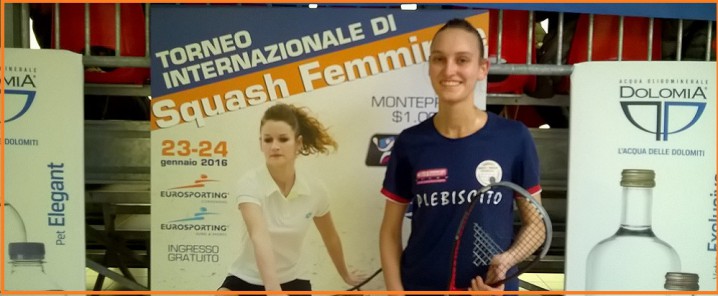 Elisabetta Priante vincitrice Psa world tour di Cordenons squash